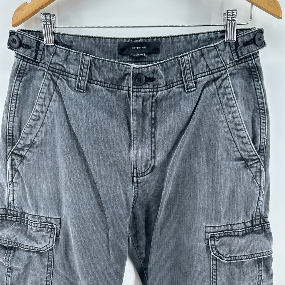 Cotton On Cargo Pants Womens 30 Faded Gray Pockets Modern Skater Streetwear